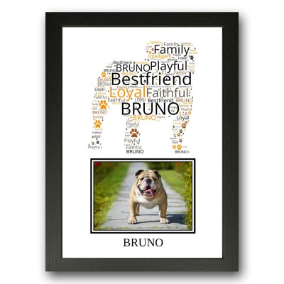 Personalised Bulldog Word Art Gifts
